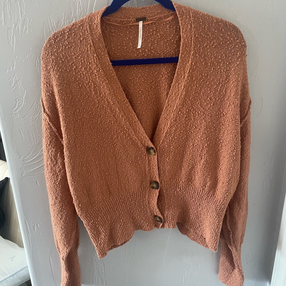 Free People found my friend cardigan doe peach xs